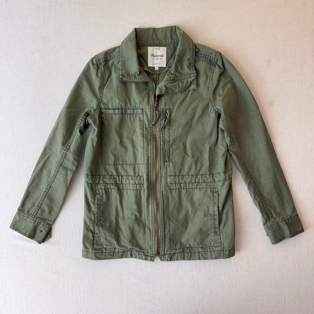 Madewell Fleet Utility Military Field Jacket Womens Medium Green C3394
